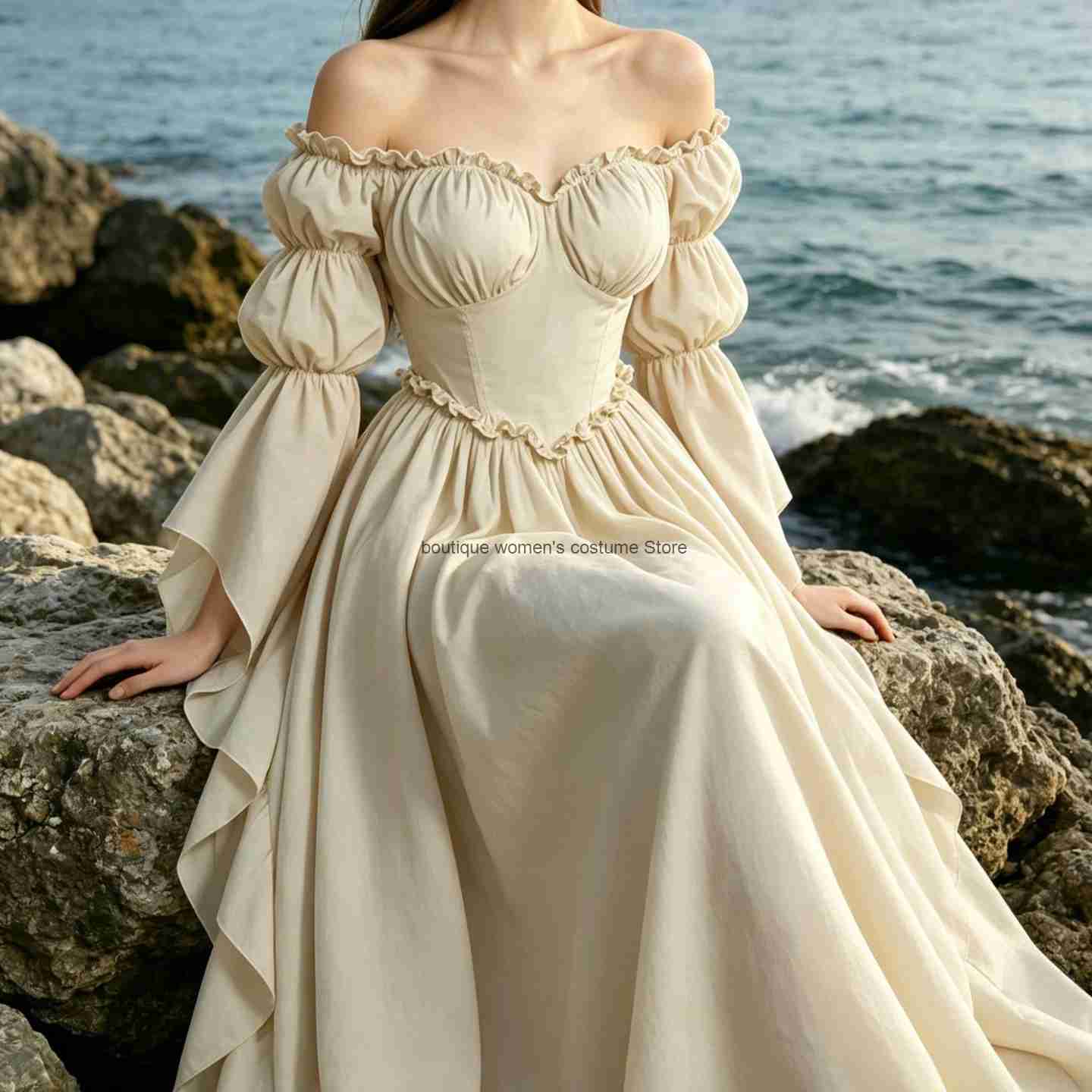 Medieval Renaissance Dress Women - Nowa suknia w stylu średniowiecznym i