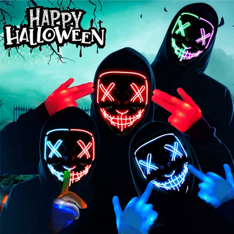Straszna maska Purge na Hallow – Led Purge Mask Halloween recenzja i cena