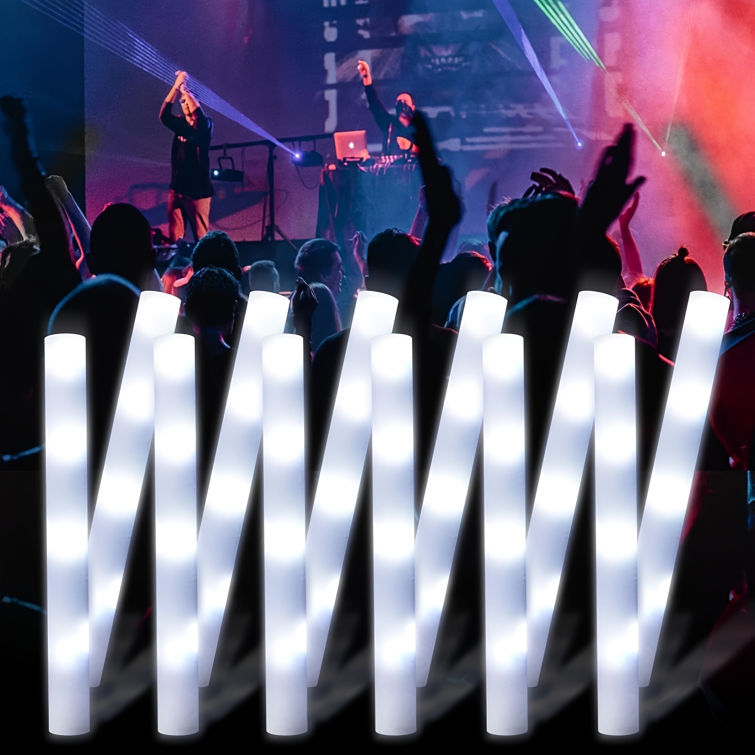 30 sztuk białych piankowych pa – Flashing Led Foam Sticks Party recenzja i cena