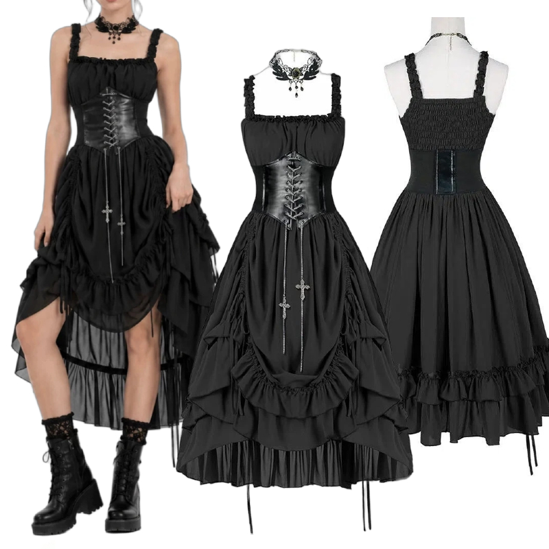 Damska Gotycka Sukienka Gorset – Medieval Renaissance Dress Women recenzja i cena