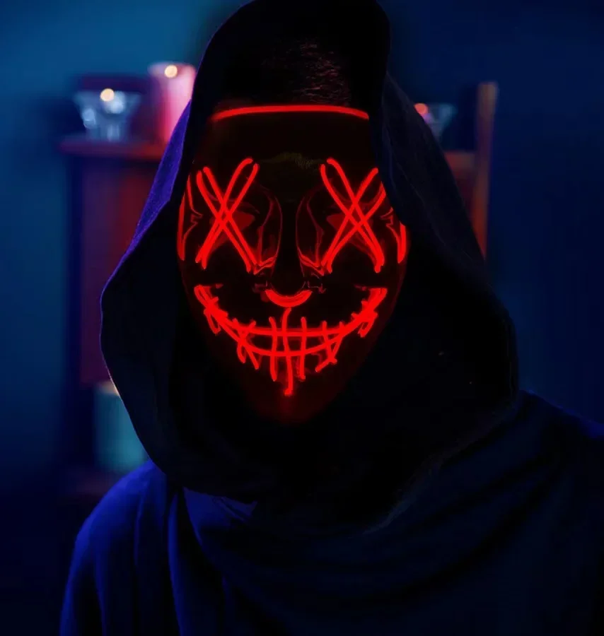 Bezprzewodowa maska barowa fes – Led Purge Mask Halloween recenzja i cena