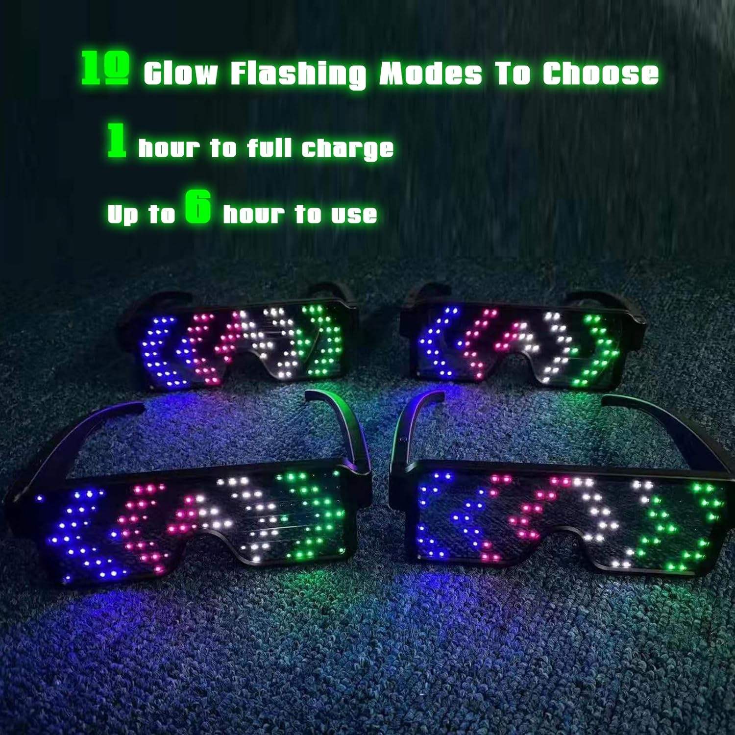 Okulary LED Świecące Dynamiczn – Glow In The Dark Party Glasses recenzja i cena