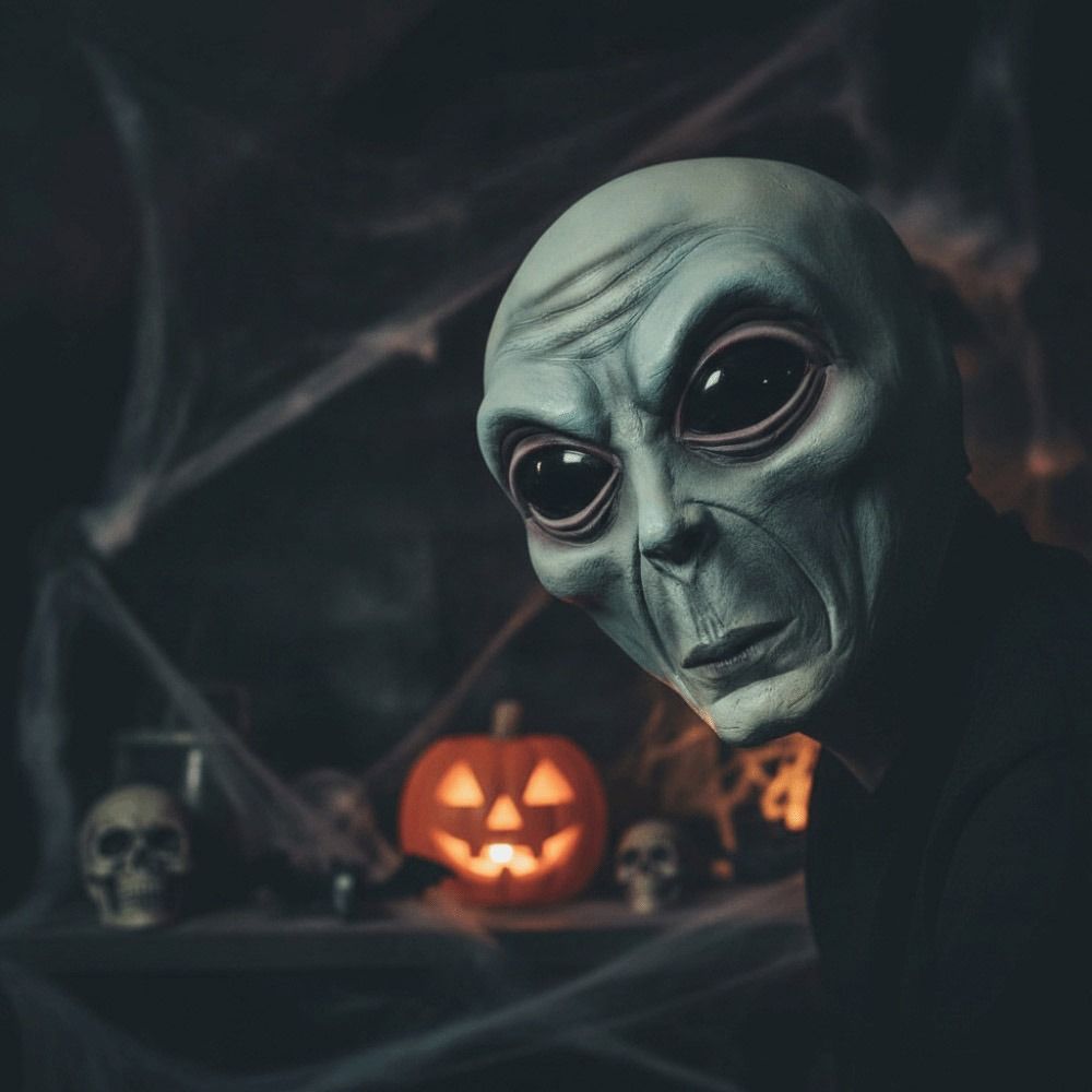 Maska obcego z lateksu, pełna  – Latex Alien Mask Realistic recenzja i cena