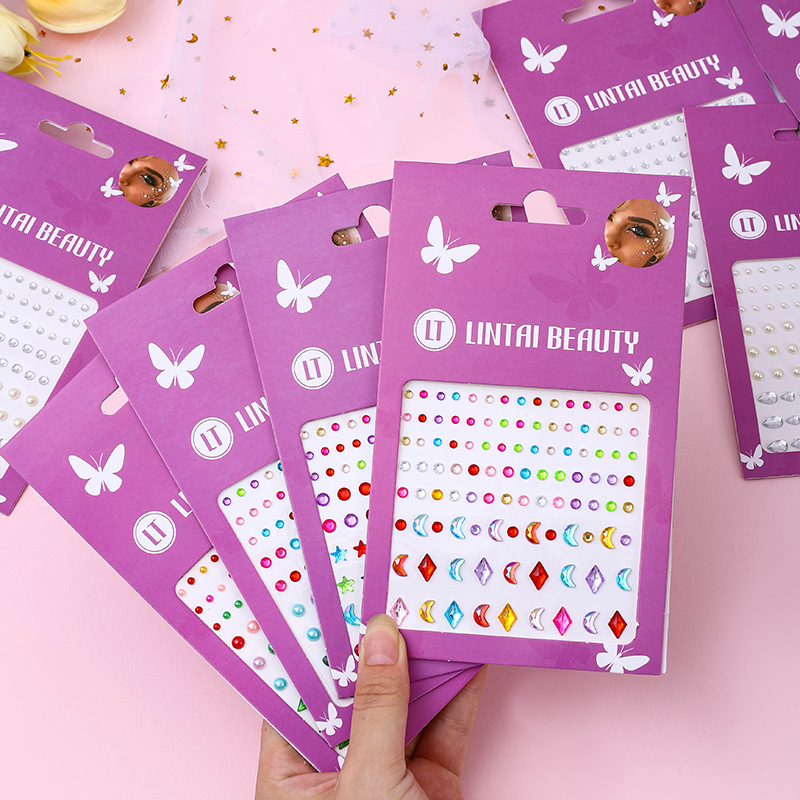 Naklejki na twarz z klejnotami – Party Supplies recenzja i cena