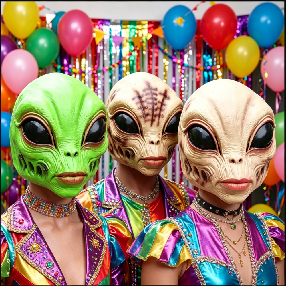 Maska Obcego na Halloween, Kos – Latex Alien Mask Realistic recenzja i cena