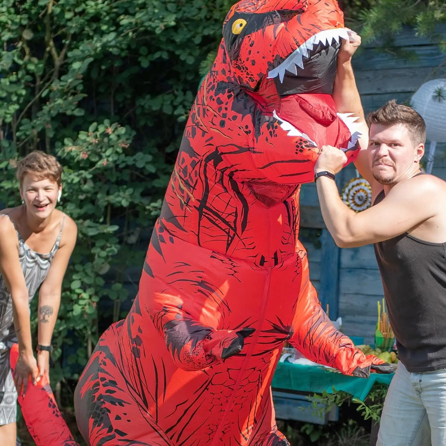 Tyranozaur nadmuchiwany kostiu – Inflatable Dinosaur Costume Adult recenzja i cena