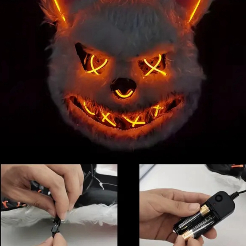 Maska Królika LED na Maskaradę – Led Purge Mask Halloween recenzja i cena